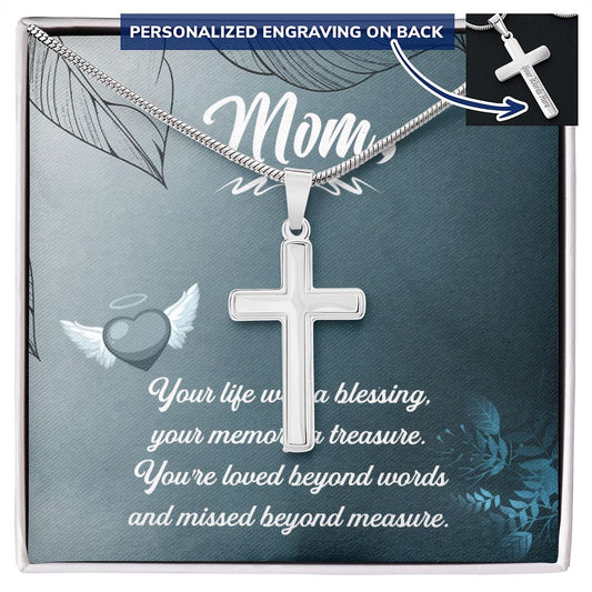 Engraved cross personal gift