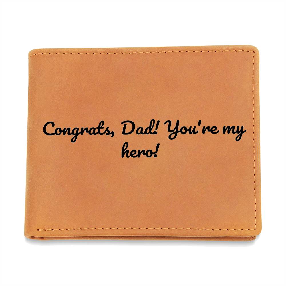 Gift leather wallet for dad