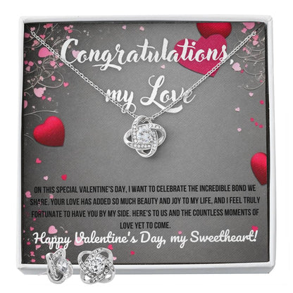 Gift set jewelry for Valentine's Day