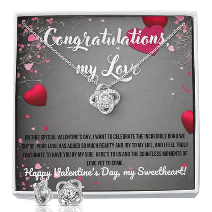 Gift set jewelry for Valentine's Day