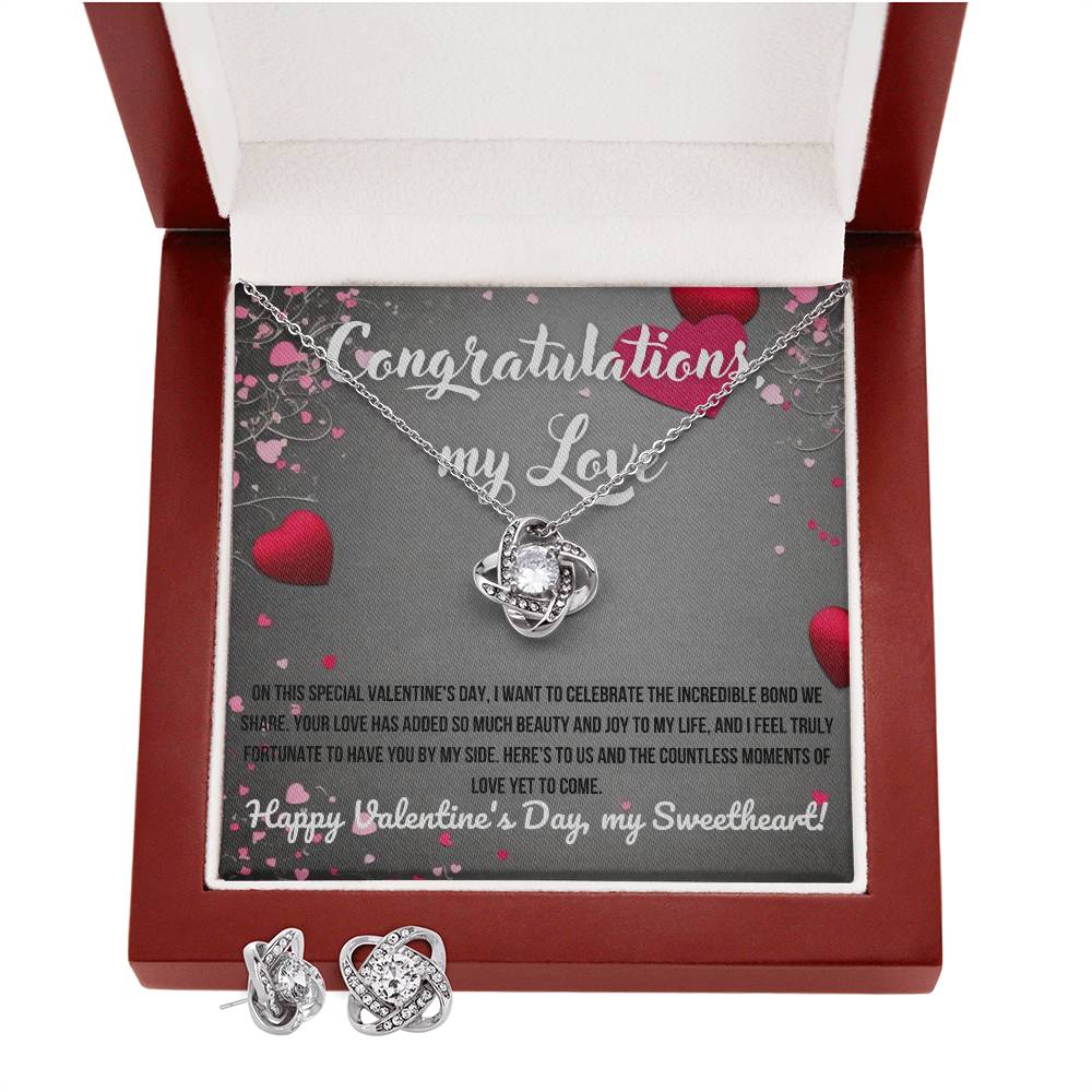 Gift set jewelry for Valentine's Day