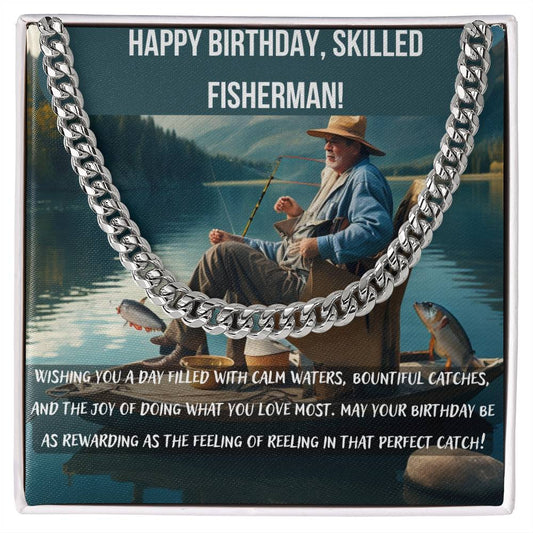 Men's chain as a gift for a fisherman