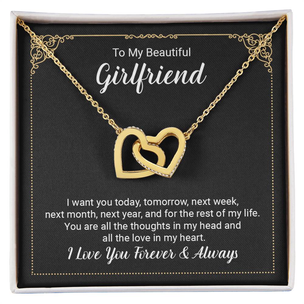 Two Hearts Necklace Gift Set with Greeting Card – Perfect for Her