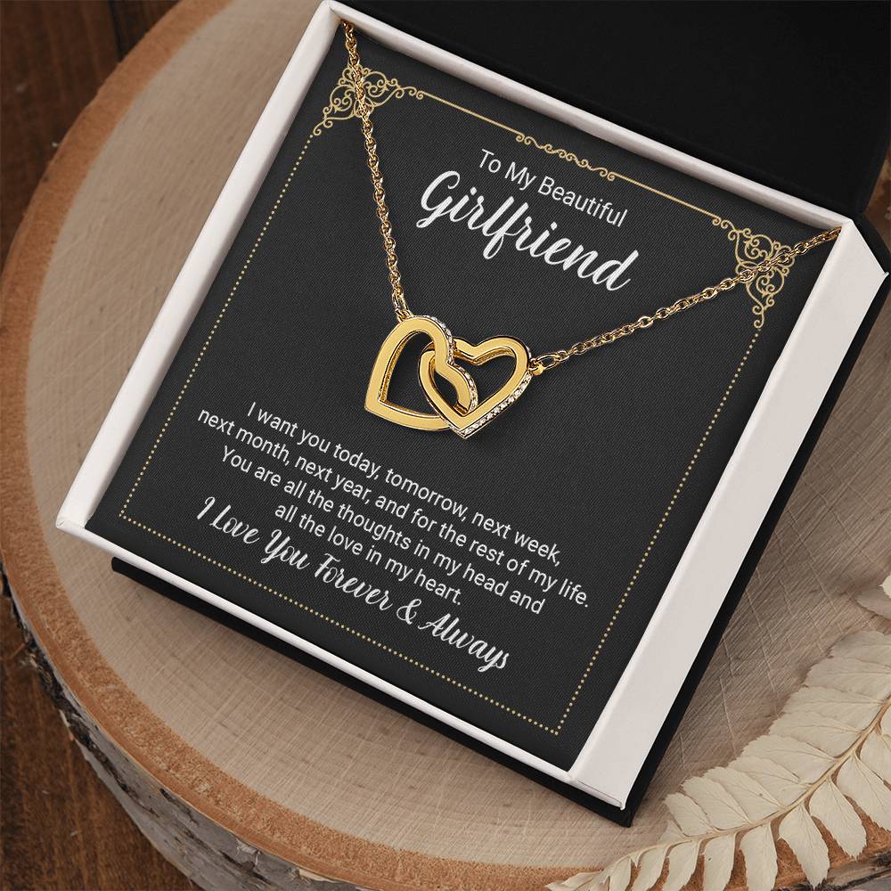 Two Hearts Necklace Gift Set with Greeting Card – Perfect for Her