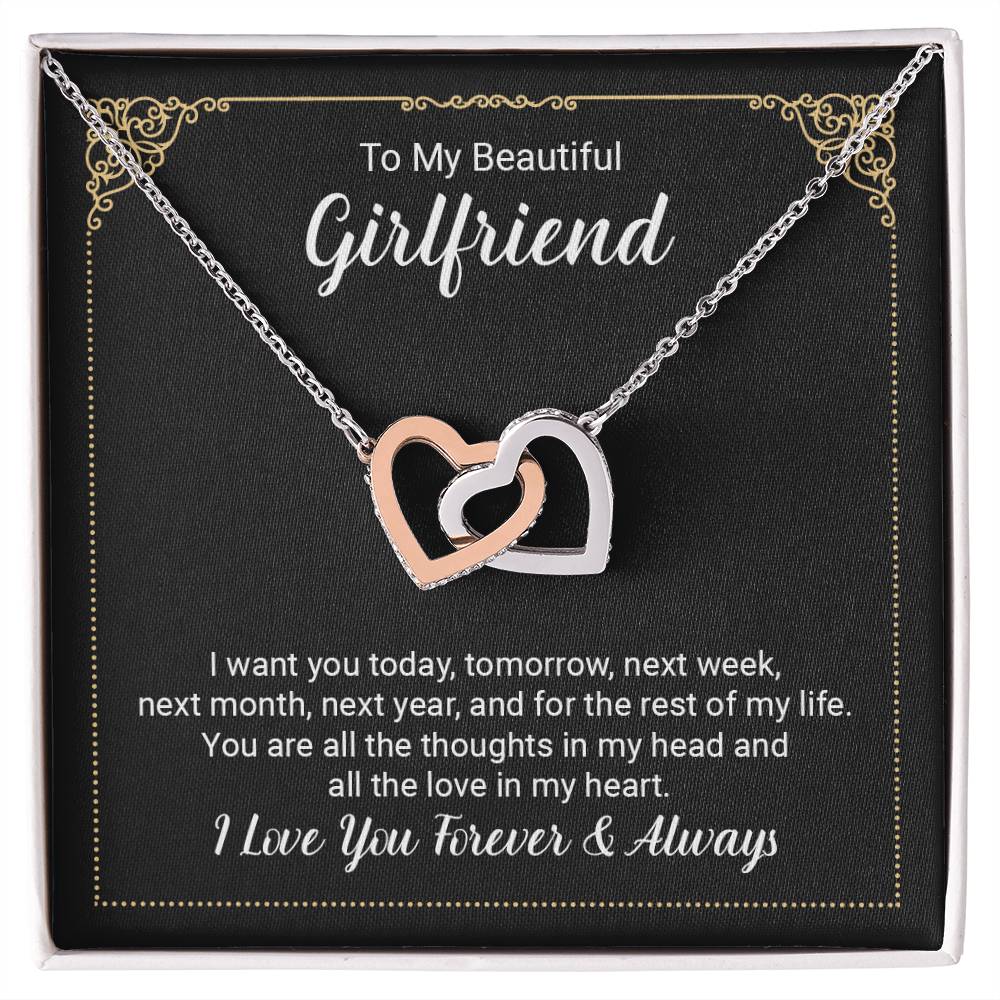 Two Hearts Necklace Gift Set with Greeting Card – Perfect for Her