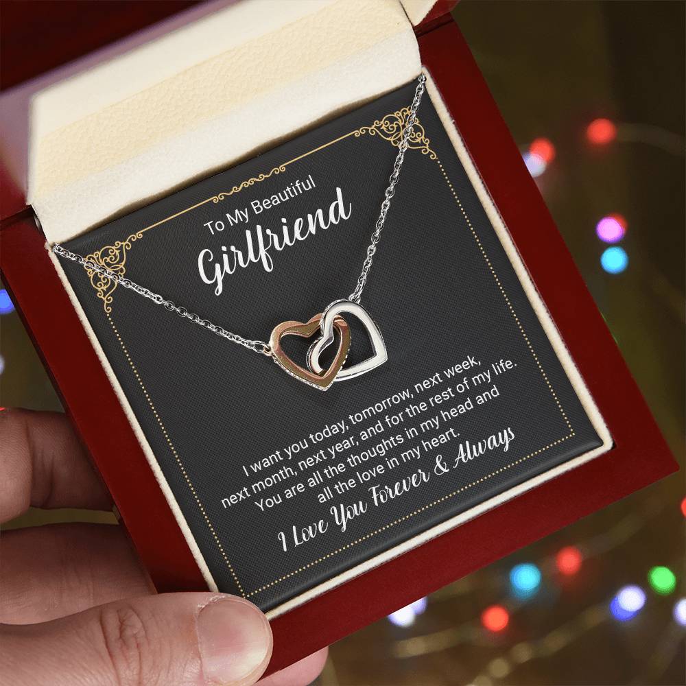 Two Hearts Necklace Gift Set with Greeting Card – Perfect for Her