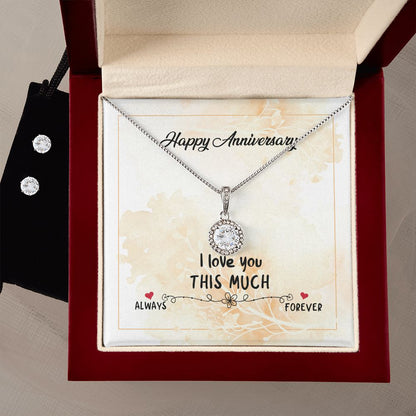 Eternal Hope Necklace and Cubic Zirconia Earring Set  for the anniversary