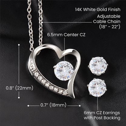 Jewelry set for wife on Valentine's Day