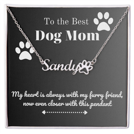 Personalized pendant with the name of a beloved pet