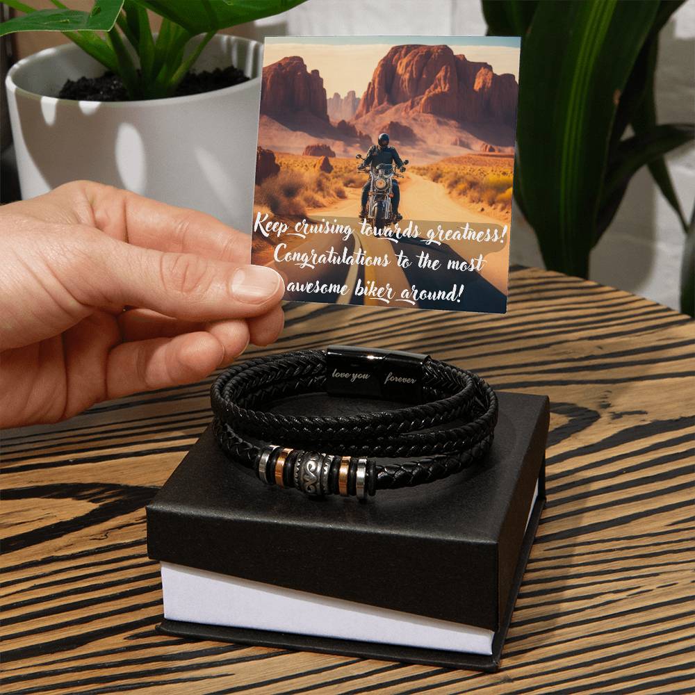 Men's gift bracelet for a biker