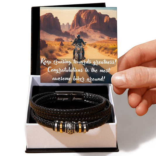 Men's gift bracelet for a biker