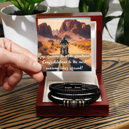 Men's gift bracelet for a biker