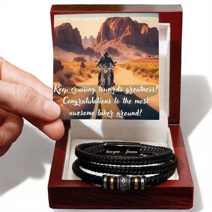 Men's gift bracelet for a biker