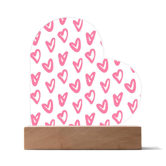 Pink Heart Acrylic Plaque