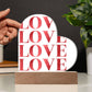 Printed Love Heart Acrylic Plaque 