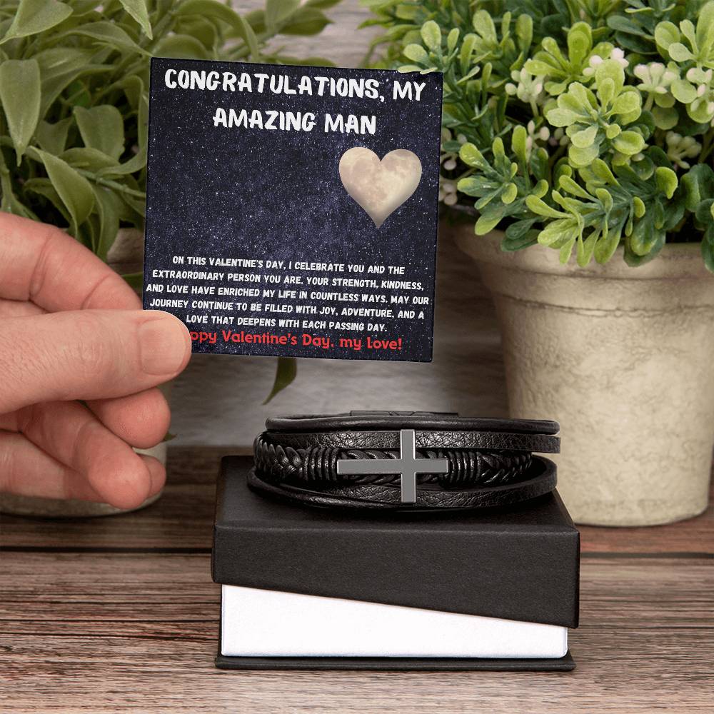 Men's gift bracelet for Valentine's Day