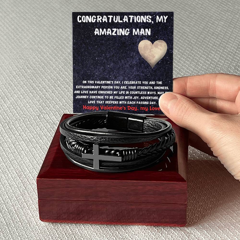 Men's gift bracelet for Valentine's Day