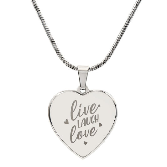 Engraved Heart Necklace Gift