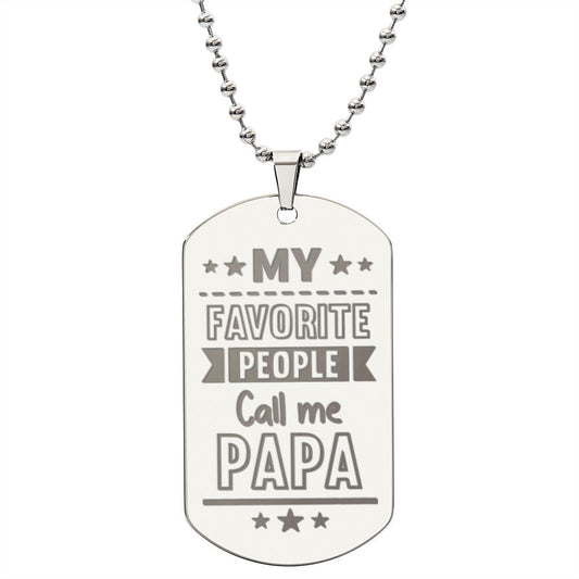 Call Me Papa Gift Chain Necklace